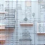 Solution design visual: blueprint with AI elements
